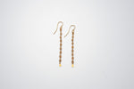 Load image into Gallery viewer, Gold Plated Citrine Shoulder Duster Earrings
