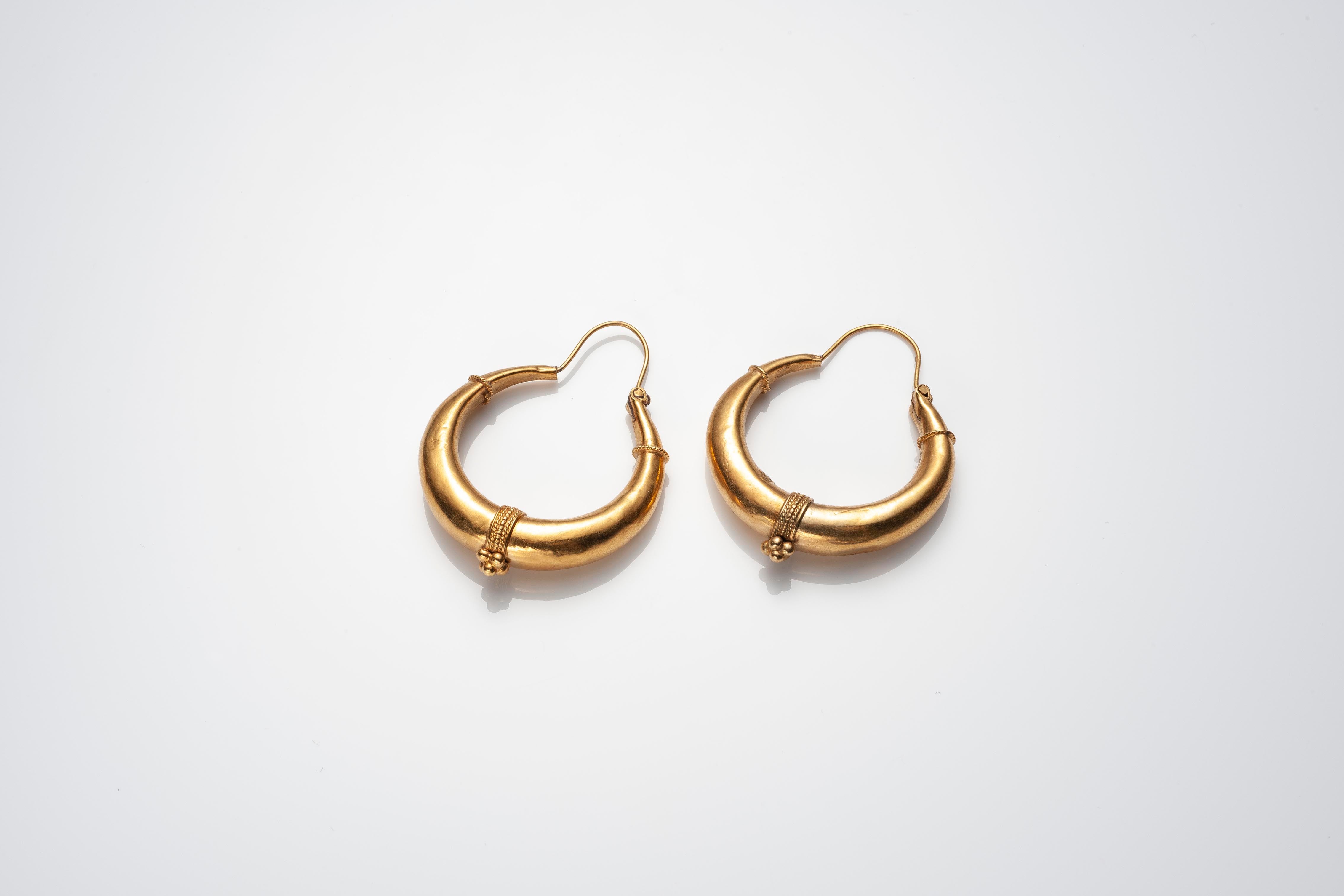 Gold-plated Indian hoops