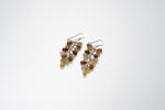Load image into Gallery viewer, Pinapple Cut Green Garnet Cluster Earrings
