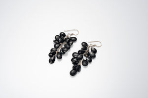Black Onyx Cluster Earrings