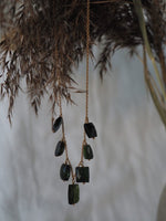 Load image into Gallery viewer, Gold Plated Shaker Necklace With Faceted Square Green Tourmaline
