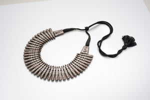 Indian Silver Necklace With Thread Lock